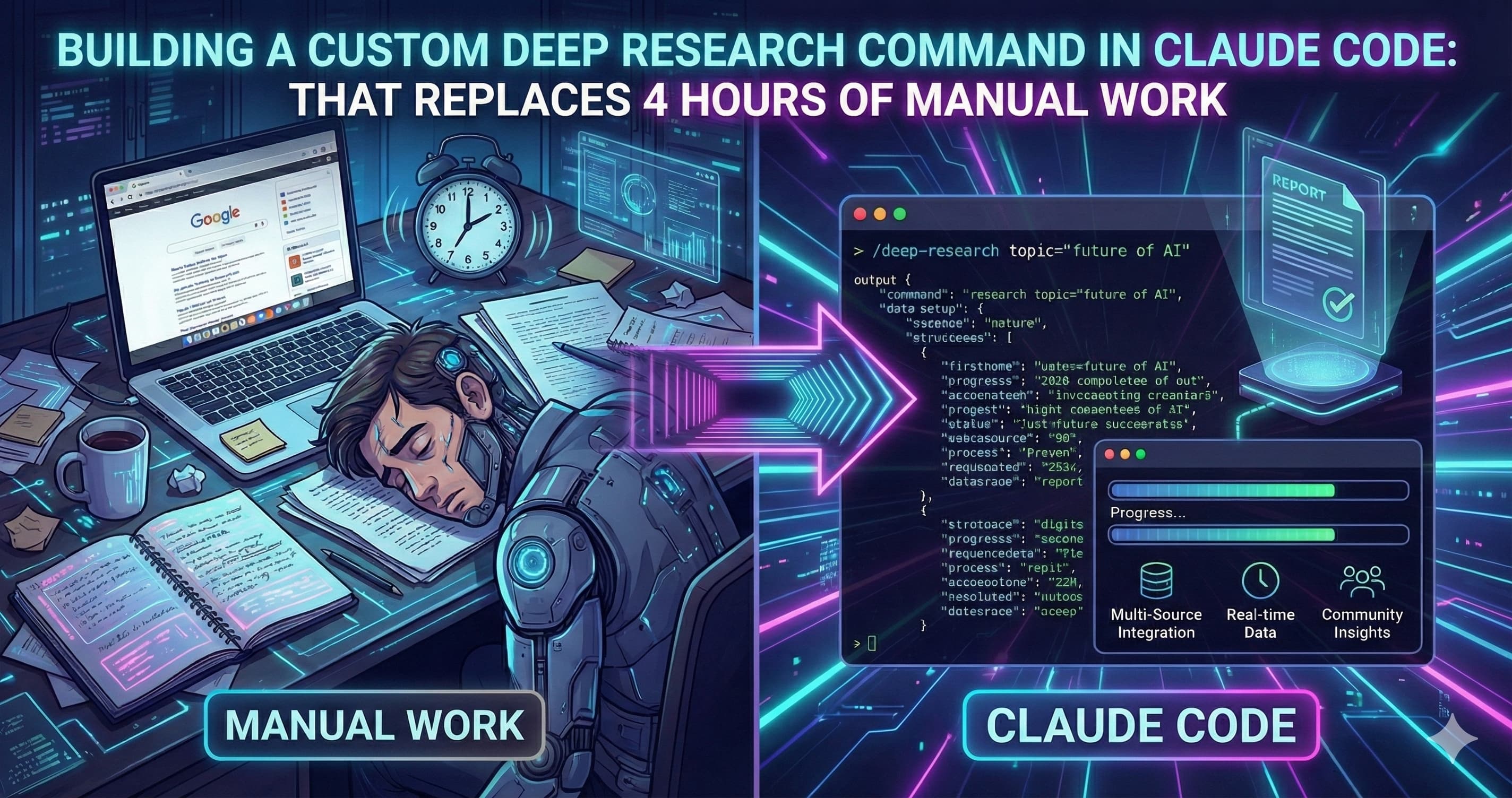 Building a Custom Deep Research Command in Claude Code: That Replaces 4 Hours of Manual Work