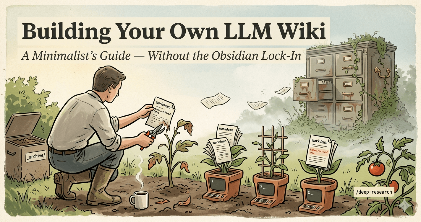 Building Your Own LLM Wiki with Claude Code: A Minimalist's Guide (Without the Obsidian Lock-In)